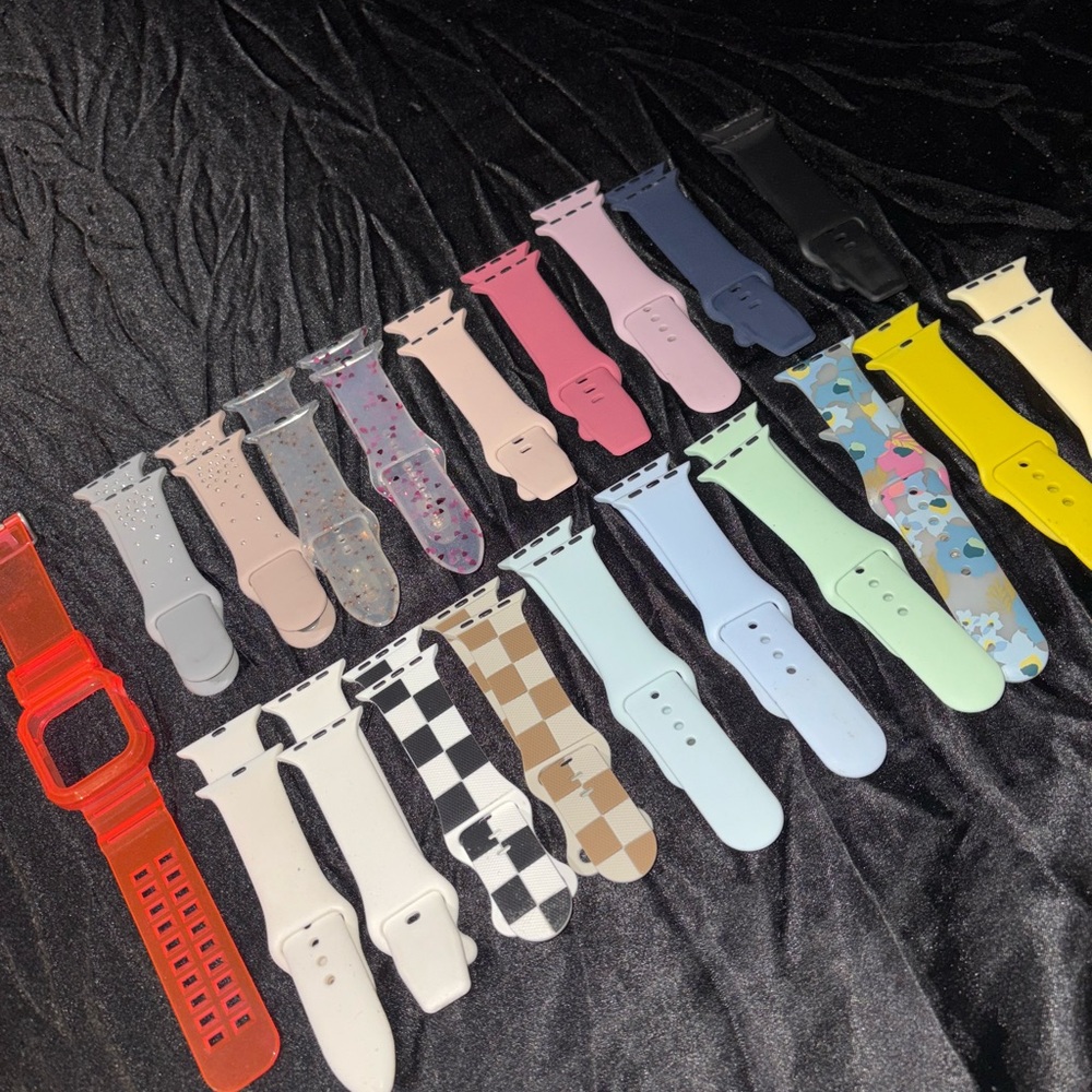 Apple Silicone and Designer Replacement Watch Bands - Mixed Colors - Picture 3 of 5
